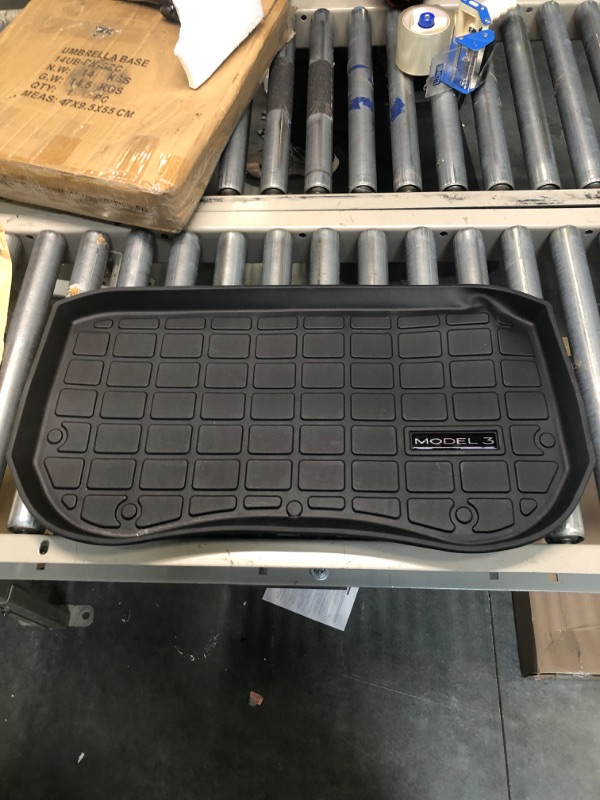 Photo 3 of BASENOR 2023 2022 2021 Tesla Model 3 Frunk Mat Front Liner All-Protection Heavy Duty Cargo Mats Accessories