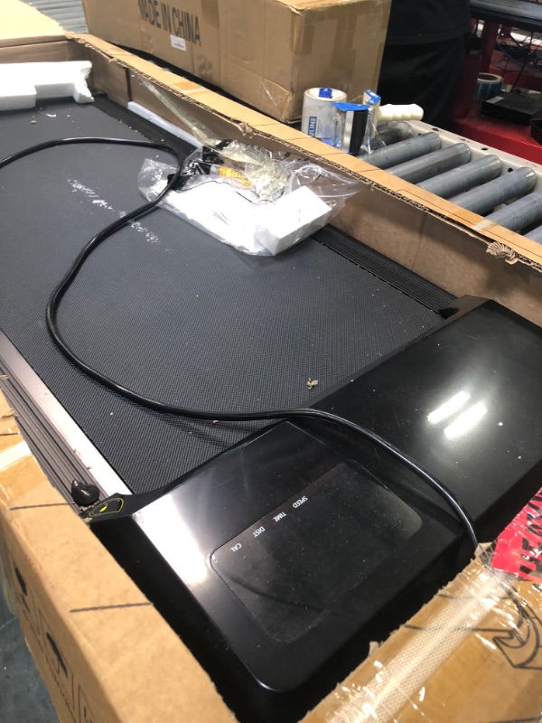 Photo 1 of DeerRun Walking Pad, 2 in 1 Under Desk Treadmill, Walking Pad Treadmill Under Desk 300 Lbs Capacity, Mini Treadmill in LED Display Black