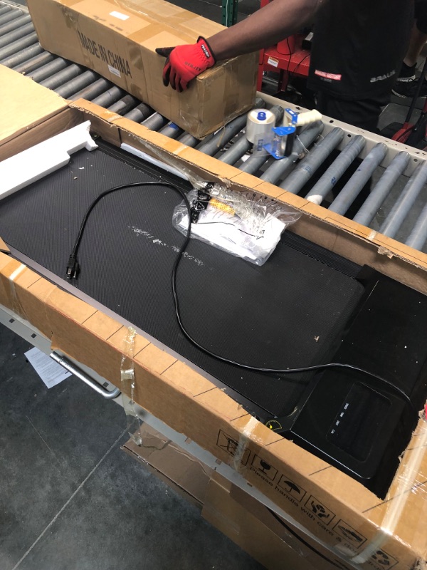 Photo 1 of DeerRun Walking Pad, 2 in 1 Under Desk Treadmill, Walking Pad Treadmill Under Desk 300 Lbs Capacity, Mini Treadmill in LED Display Black