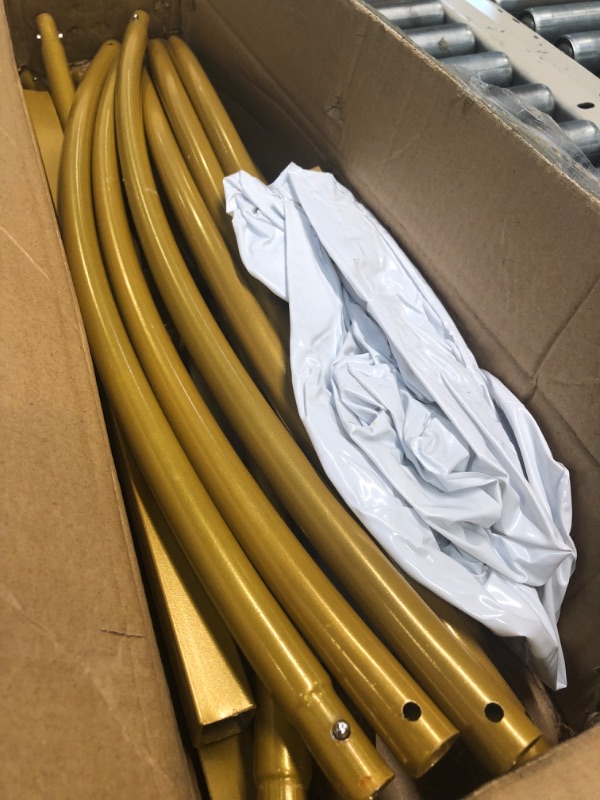 Photo 1 of Round Circle Balloon Arch Kit 6.7ft Gold Metal Balloon Arch Stand with Base Balloon Garland Stand Kit for Wedding Engagement Party Baby Shower Gender Reveal Birthday Decorations Round Balloon Arch Kit