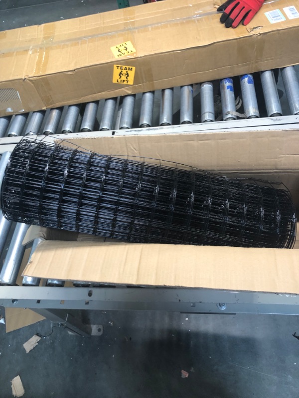 Photo 1 of 24'' x 50' 1.5inch Hardware Cloth 16 Gauge Black Vinyl Coated Welded Fence Mesh for Home and Garden Fence and Home Improvement Project