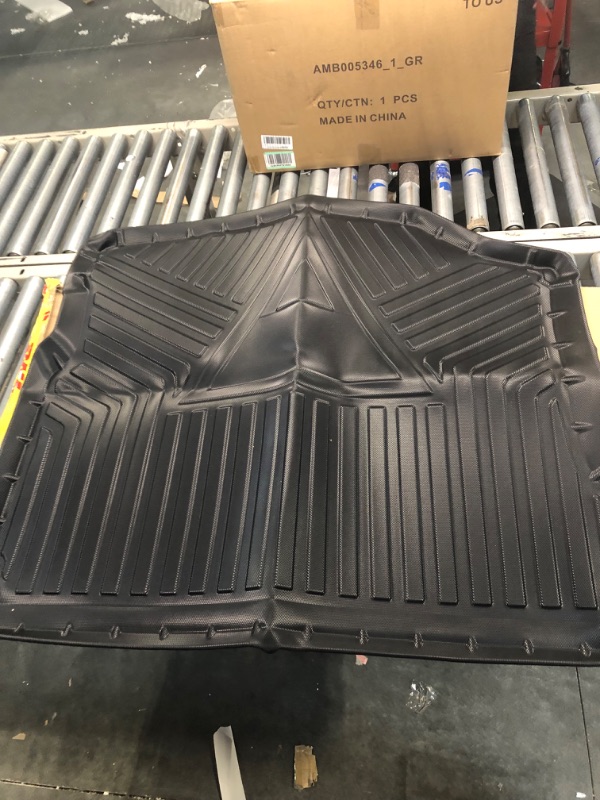 Photo 3 of Cargo Liner Custom Fit for JL 4 Door 2018 2019 2020 2021 2022 2023 Wrangler Unlimited with Flat Load Floor (ONLY FIT Without Subwoofer in Trunk) (Not for JK) All Weather Trunk Mat