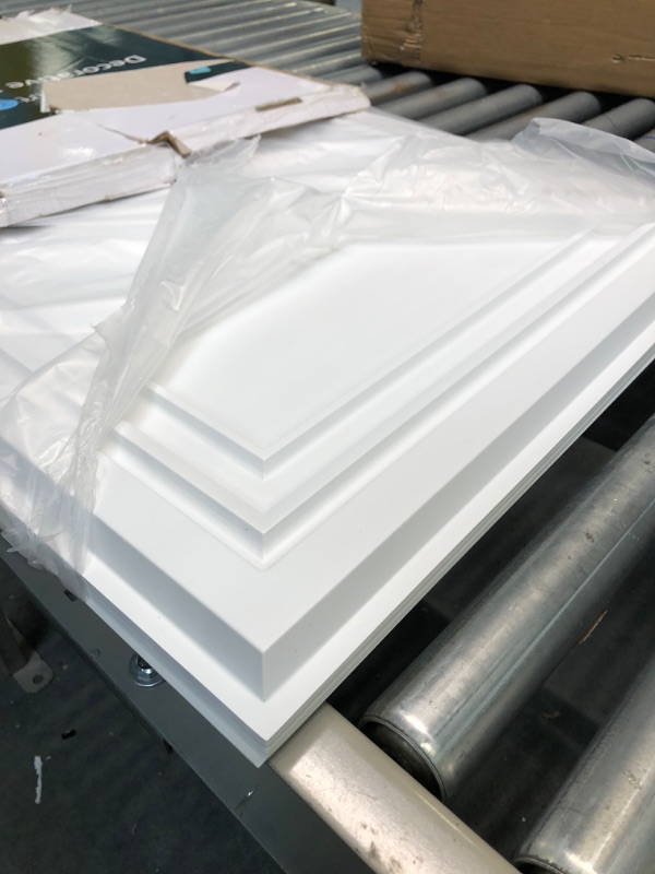 Photo 4 of Art3d PVC Ceiling Tiles, 2'x2' Plastic Sheet in White (12-Pack) 24"x24" White 1 12