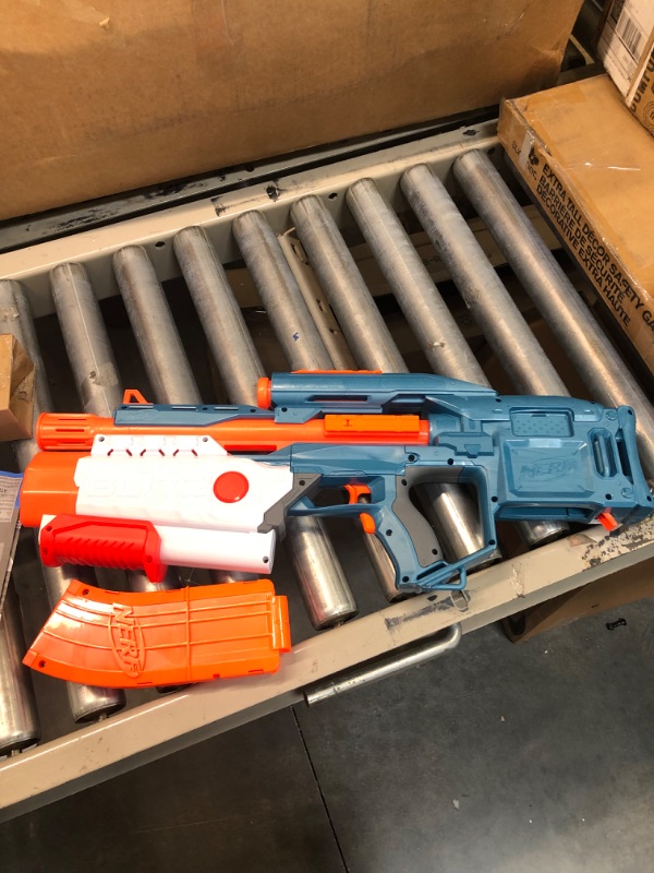 Photo 3 of NERF Elite 2.0 Motoblitz Blaster with Scope, Motorized 10-Dart Blasting, Airblitz 6 Darts, 22 Darts, Outdoor Toys for 8 Year Old Boys & Girls