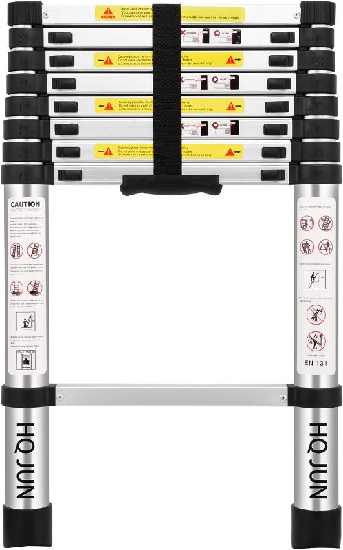 Photo 1 of (8.5Ft/2.6M) Telescoping Ladders?EN131Standards Multi-Purpose Folding Aluminum Extension Ladder