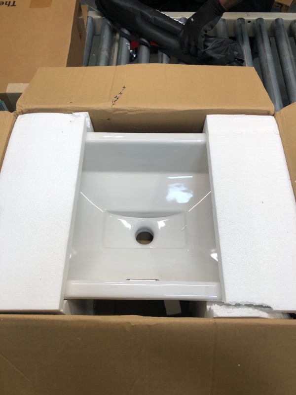 Photo 3 of AMASHEN 21" x 14" Self-rimming Bathroom Sink Undermount or Drop-in Ceramic Vanity Basin with Overflow