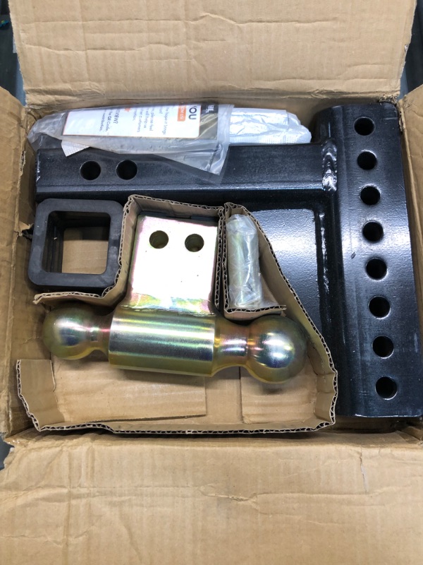 Photo 3 of Adjustable Trailer Hitches for 2" Receiver - 2" & 2-5/16" Trailer Balls 12.000 lbs Capacity - 7.5" Drop Hitch for Trucks and SUV - Adjustable Trailer Hitch With Lock & Keys, Zinc Plated for Durability