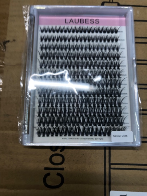 Photo 2 of Cluster Lashes 240pcs 40D DIY Eyelash Extension D Curl Long Individual Lashes Mixed Tray Faux Mink Lash Clusters Extensions 0.07 0.10 Black (40D-0.07D-9-16mm)