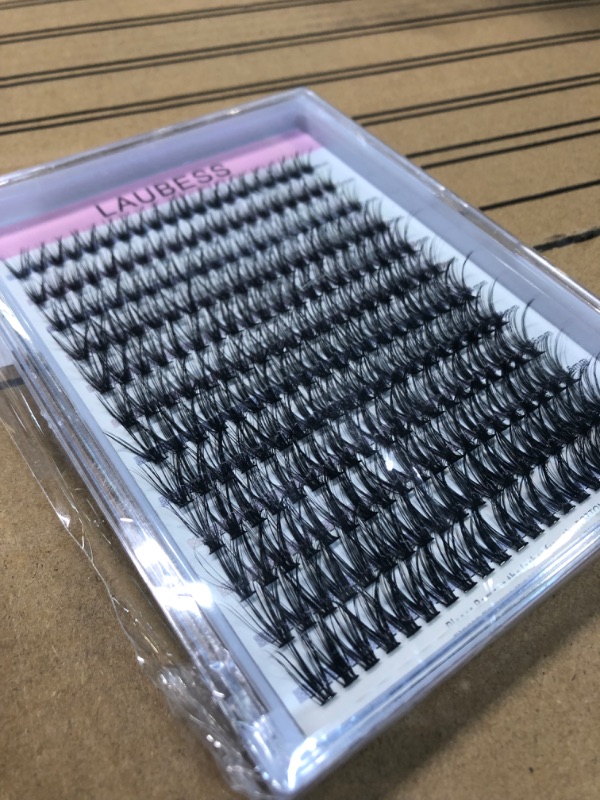 Photo 3 of Cluster Lashes 240pcs 40D DIY Eyelash Extension D Curl Long Individual Lashes Mixed Tray Faux Mink Lash Clusters Extensions 0.07 0.10 Black (40D-0.07D-9-16mm)