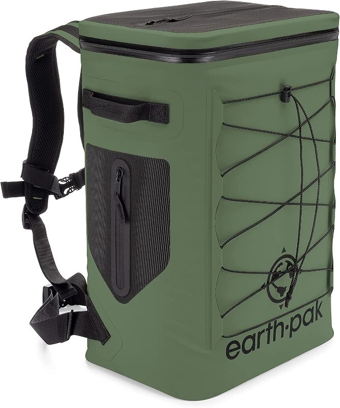 Photo 1 of Insulated Backpack Cooler Holds 24 or 35 Cans for 72 Hours - Perfect Lunch or Drink Bag for Camping, Hiking, Fishing, Kayaking, Sports, or Beach - 100% Waterproof Heavy Duty Construction by Earth Pak