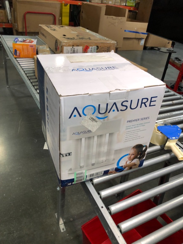 Photo 2 of Aquasure Premier 4-Stage Reverse Osmosis Under Sink Drinking Water RO Filtration System | Removes 99% of Contaminants | 75 GPD, Leak-Proof, Quick Change Filters, with Tank & Brushed Nickel Faucet 75 GPD Brushed Nickel Faucet
--- Factory Package --- 