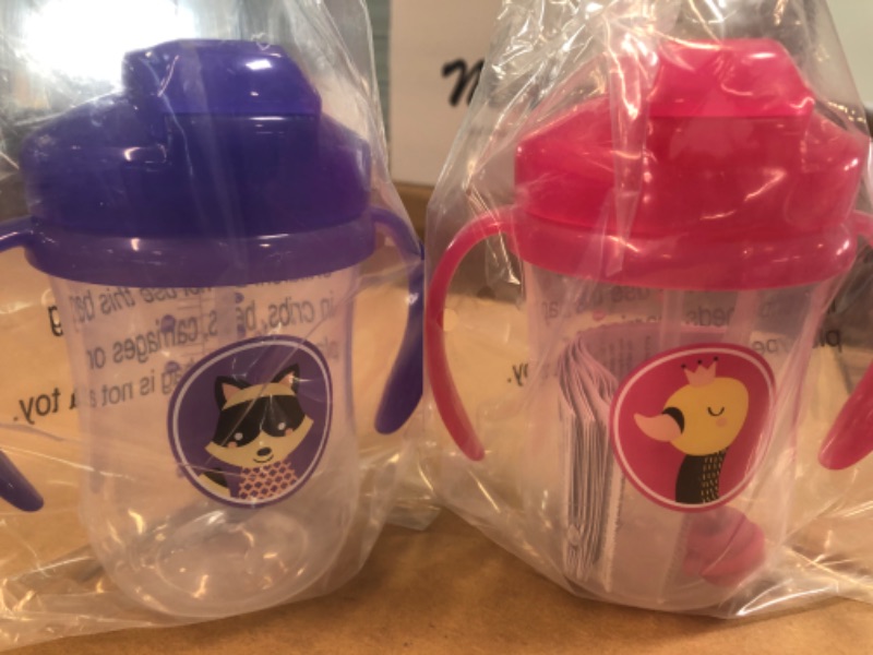 Photo 1 of Dr. Brown's Baby's First Straw Cup Sippy Cup with Straw - Pink/Purple - 9oz - 2pk - 6m+ Pink & Purple