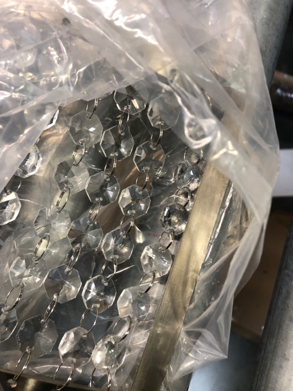 Photo 2 of Ceiling Fans with Lights, Bladeless Ceiling Fan with Remote Control Caged Ceiling Fan with Reversible 6 Speeds Motor for Living Room Kitchen Bedroom(Crystal)