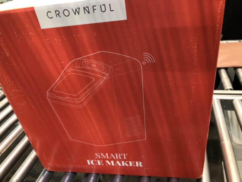 Photo 5 of CROWNFUL Smart Ice Maker Countertop, with App Remote Control Ice Machine, 9 Bullet Ice Ready in 7-10 Mins, 33lbs Ice in 24H, 2 Size (S/L) Ice, Automatic Cleaning, Works with Alexa & Google Assistant Small Smart Bullet Ice Maker BRAND NEW IN BOX!