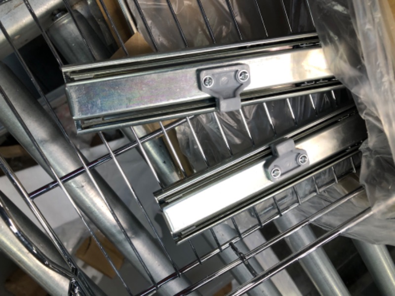 Photo 1 of 2 Tier Pull Out Cabinet Organizer (11"W x 21"D), Pull out Drawers for Kitchen Cabinets, Pull Out Shelves for Base Cabinet Organization in Kitchen Bathroom Pantry, Chrome Finish 11W21D 2 Tier