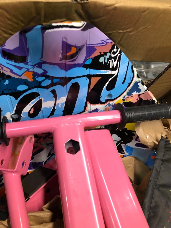 Photo 4 of EVERCROSS Hoverboard, 6.5'' Hover Board with Seat Attachment, Self Balancing Scooter with APP, Bluetooth Hoverboards for Kids & Adults Rose+Kart Pink