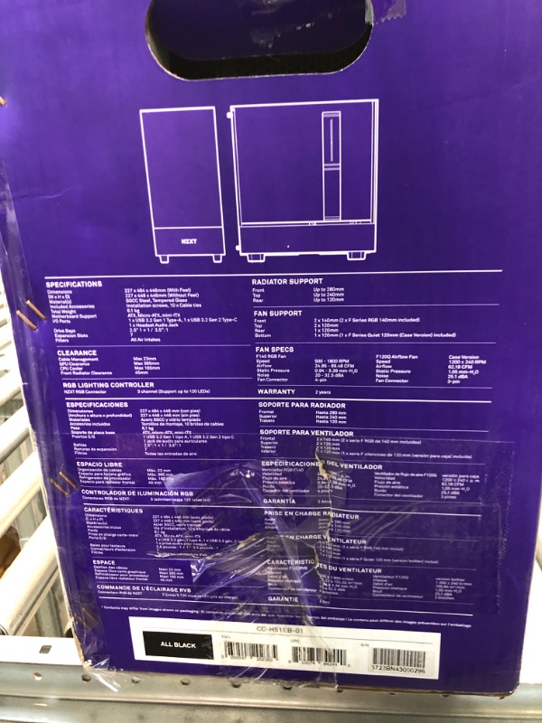 Photo 6 of NZXT H5 Elite Compact ATX Mid-Tower PC Gaming Case – Built-in RGB Lighting – Tempered Glass Front and Side Panels – Cable Management – 2 x 140mm RGB Fans Included – 280mm Radiator Support – Black Black H5 Elite i-Series Case