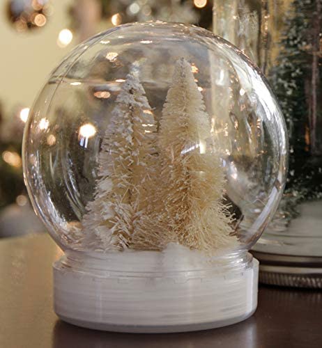 Photo 2 of Creative Hobbies 4 Inch (100mm) DIY Snow Globe Water Globe - Clear Plastic with Screw Off Cap | Perfect for DIY Crafts and Customization 24 PACK
