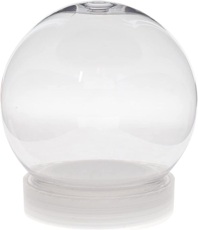 Photo 1 of Creative Hobbies 4 Inch (100mm) DIY Snow Globe Water Globe - Clear Plastic with Screw Off Cap | Perfect for DIY Crafts and Customization 24 PACK
