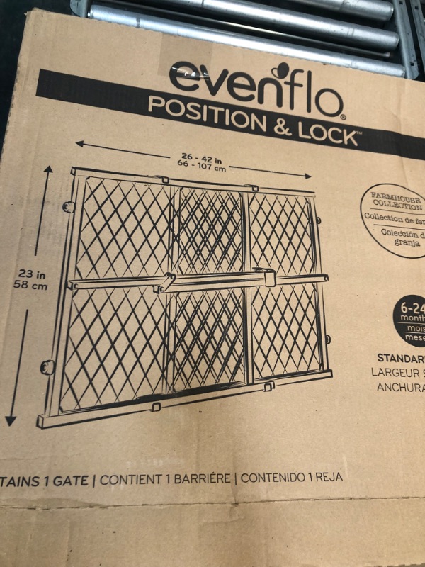 Photo 4 of Position & Lock Baby Gate, Pressure-Mounted, Farmhouse Collection