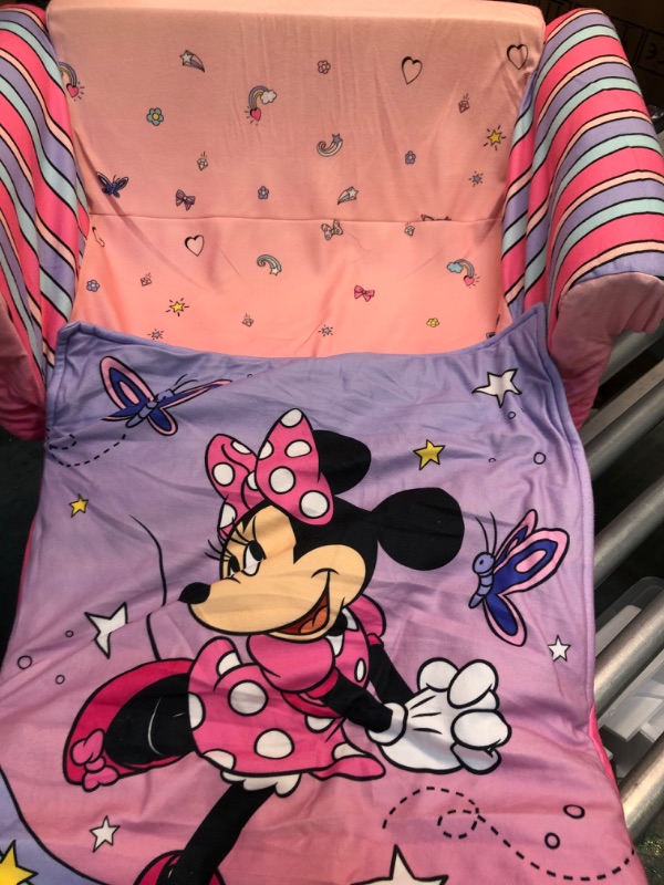 Photo 3 of Marshmallow Furniture, Minnie Mouse 3-in-1 Slumber Sofa, Foam Toddler Nap Mat with Attached Blanket
