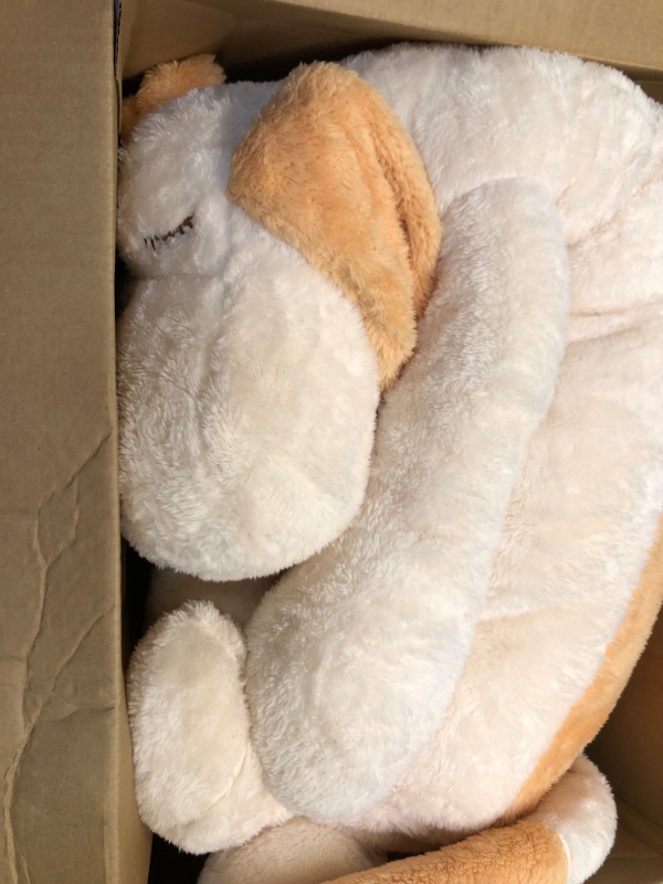 Photo 1 of Dog Plush Hugging Pillow, Cute Big Dogs Stuffed Animal Toys, Soft Giant Sleeping Animal Body Pillow, Dog Plushies Doll Toy Gift for Kids Girlfriend, Off White, 
