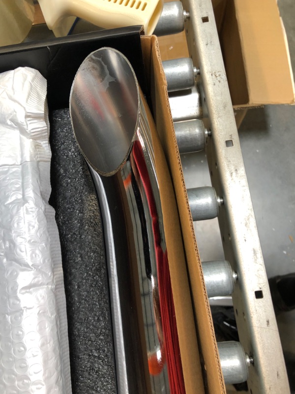 Photo 3 of PACEWALKER Chrome 1 Pair Motorcycles Slash Cut Exhaust Muffler Pipe for 1-3/8", 1-1/2", 1-5/8" and 1-3/4" Chopper Cafe Racer Loud For Suzuki 650(silver) 1Pair Chrome