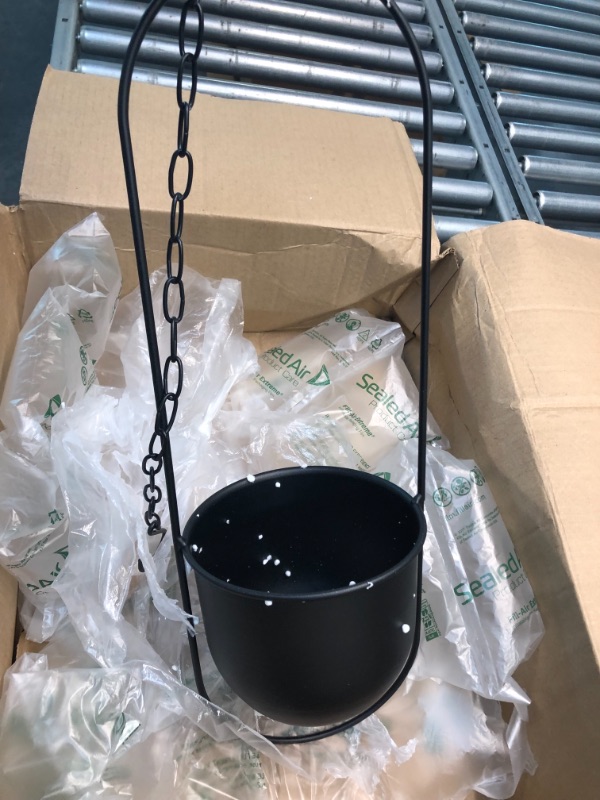 Photo 1 of BLACK PLANT HANGING POT