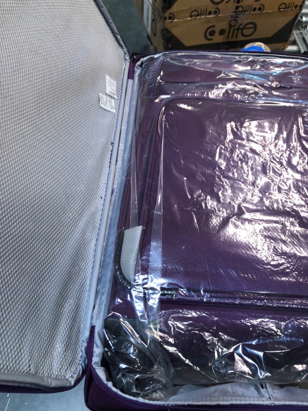 Photo 1 of Coolife Luggage 3 Piece Set Suitcase Spinner Softshell lightweight (purple+sliver)