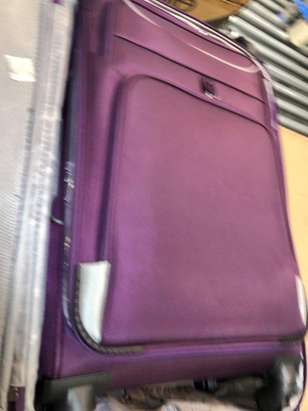Photo 1 of Coolife Luggage 3 Piece Set Suitcase Spinner Softshell lightweight (purple+sliver)
