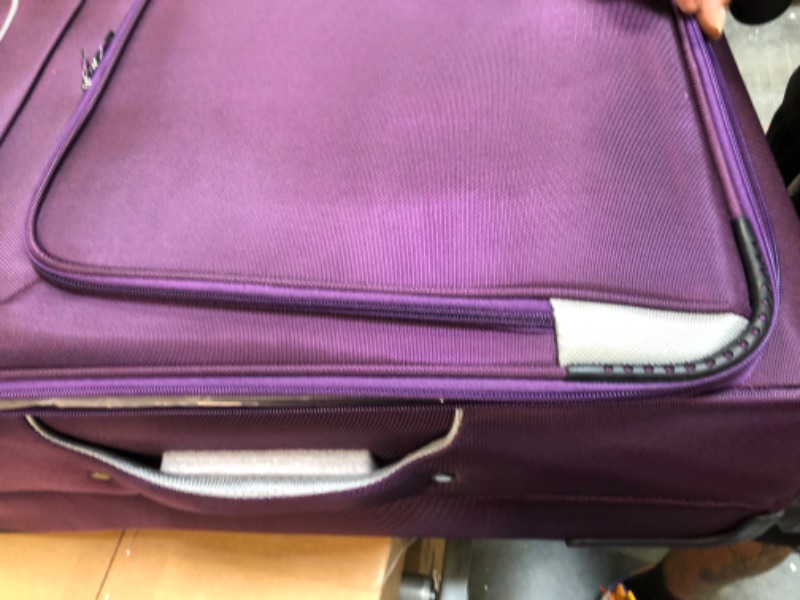 Photo 1 of Coolife Luggage 3 Piece Set Suitcase Spinner Softshell lightweight (purple+sliver)