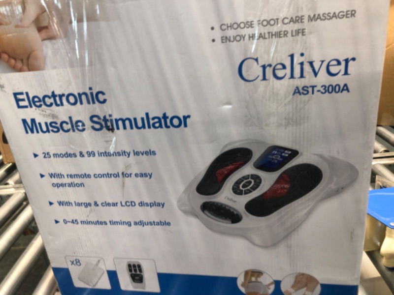 Photo 3 of Creliver Foot Circulation Plus EMS & TENS Foot Nerve Muscle Massager, Electric Foot Stimulator Improves Circulation, Feet Legs Circulation Machine Relieves Body Pains, Neuropathy (FSA or HSA Eligible) NEW!