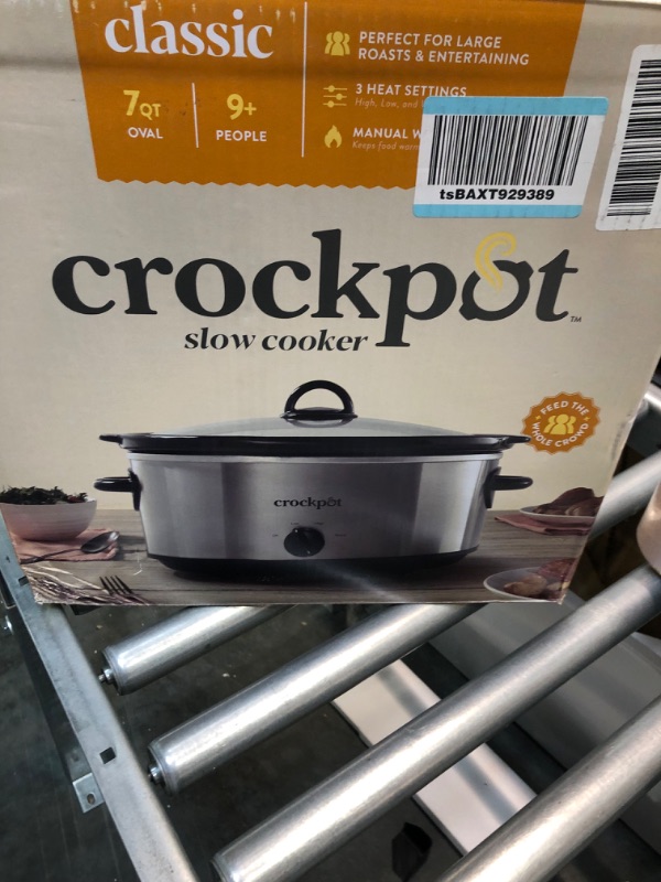Photo 1 of Crock-Pot 7qt Manual Slow Cooker - Silver SCV700-SS