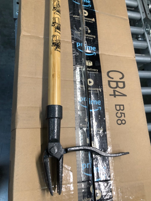 Photo 1 of Grampa's Weeder - The Original Stand Up Weed Puller Tool with Long Handle - Made with Real Bamboo & 4-Claw Steel Head Design - Easily Remove Weeds Without Bending, Pulling, or Kneeling