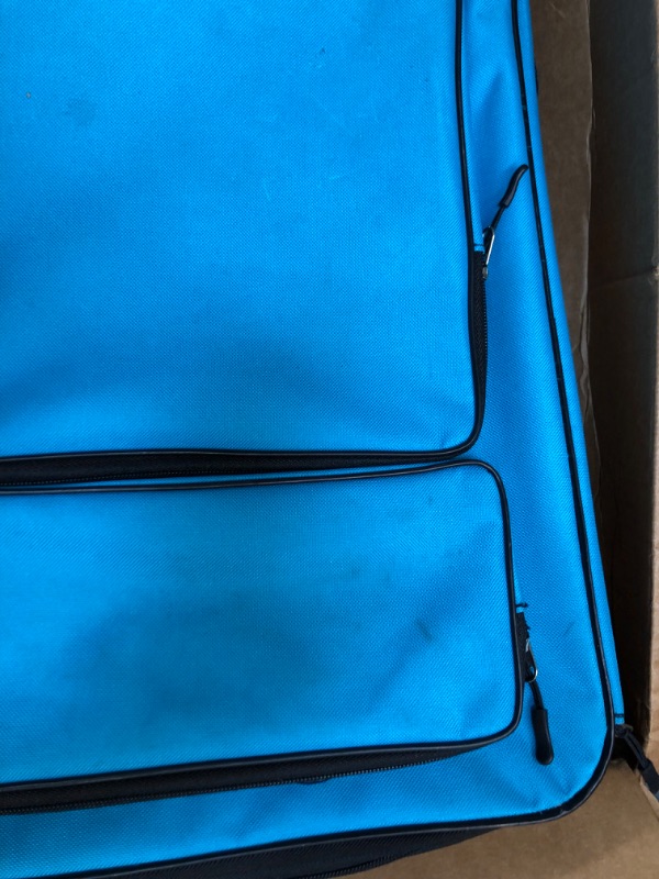 Photo 4 of A3 Artist Portfolio Carry Shoulder Bag Case Adjustable Drawing Board Backpack Tote Bag Large Art Storage Bags for Artworkds Folding Easel Palette Sketch Paper Brushes Pencils (Sky Blue)