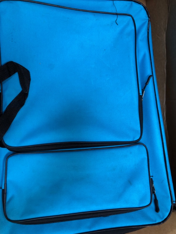 Photo 5 of A3 Artist Portfolio Carry Shoulder Bag Case Adjustable Drawing Board Backpack Tote Bag Large Art Storage Bags for Artworkds Folding Easel Palette Sketch Paper Brushes Pencils (Sky Blue)