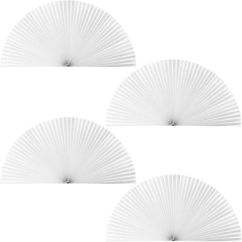 Photo 1 of 4 Packs Arch Window Pleated Blinds Light Filtering Pleated Shades Blackout Half Circle Window Shade Arched Window Coverings Arched Windows Curtains, Easy to Cut and Install, 72 x 36 Inches (White)
