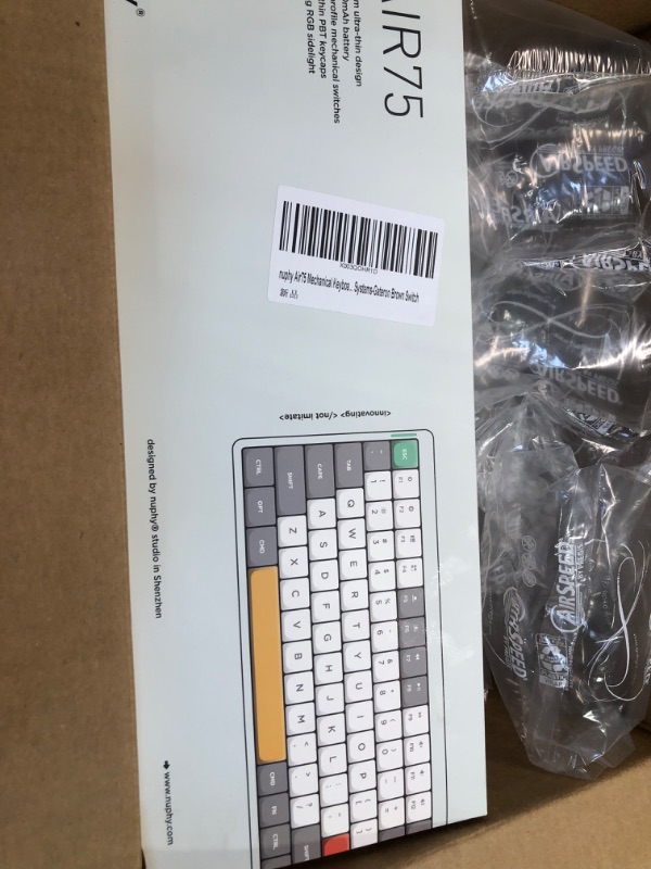 Photo 2 of nuphy Air75 Mechanical Keyboard, 75% Low Profile Wireless Keyboard, Supports Bluetooth 5.0, 2.4G and Wired Connection, Compatible with Windows and Mac OS Systems-Gateron Brown Switch