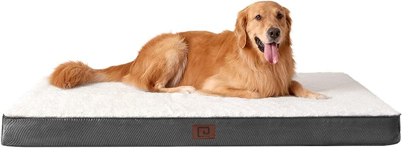 Photo 1 of EHEYCIGA Extra Large Dog Beds for Large Dogs, Orthopedic Washable XL Dog Bed with Removable Cover, Big Durable Pet Bed Dog Mat Mattress Cushion, Beige
