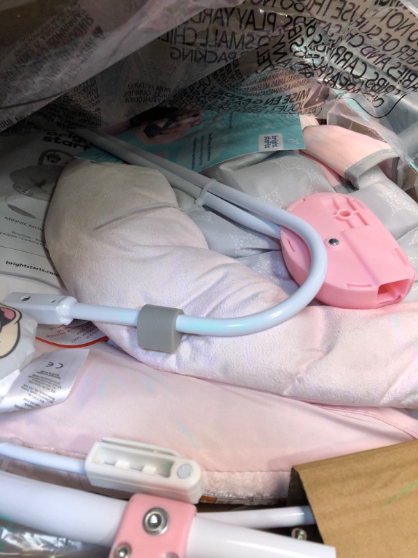 Photo 3 of Bright Starts Minnie Mouse Rosy Skies Cradling Baby Bouncer - Pink