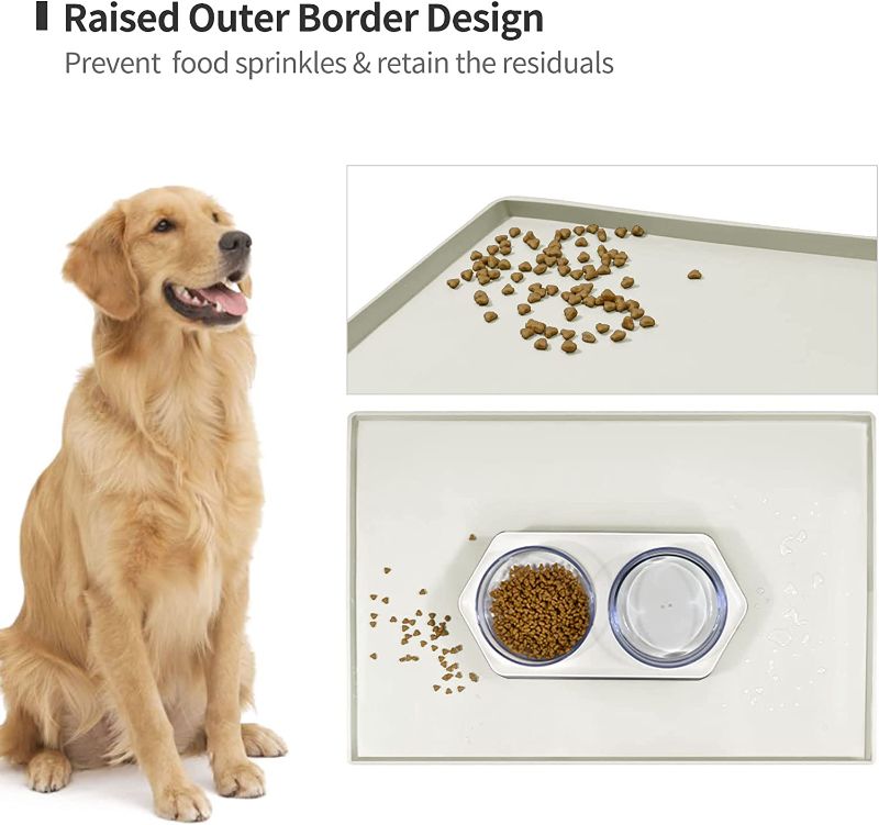 Photo 1 of Beige dog food mat
