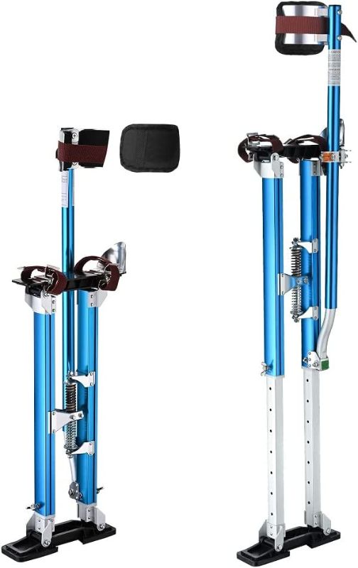 Photo 1 of 
ZeHuoGe Blue Drywall Stilts 24"-40" with Knee Pads Protection, Adjustable Aluminum Tool Stilt for Painting Taping or Cleaning US Delivery (Blue...