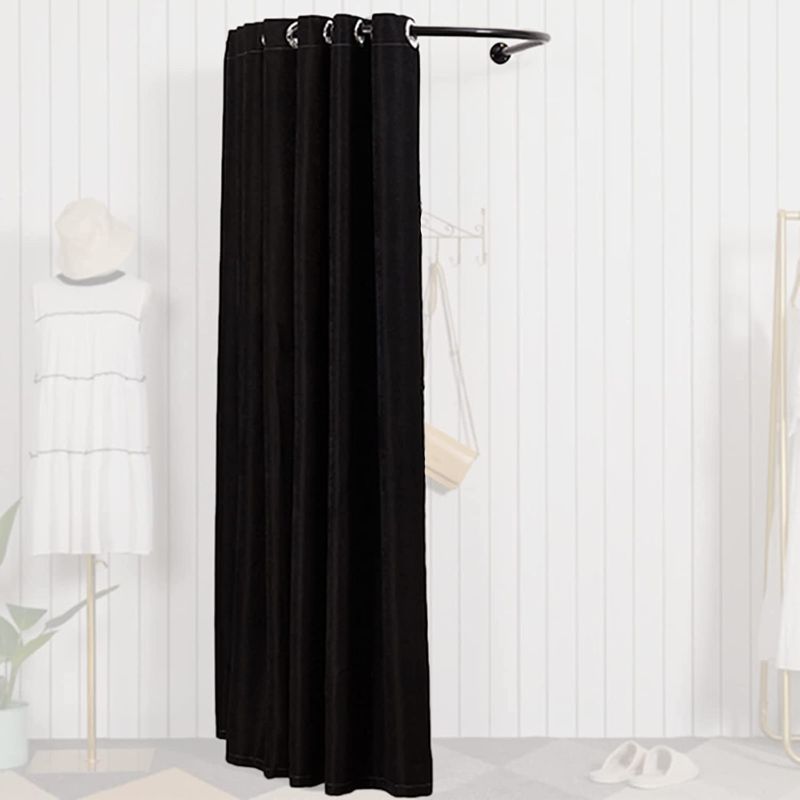 Photo 1 of 
Fitting Room Clothing Store, Simple Portable Dressing Room Wall-Mounted Changing Room with U Shaped Rod Privacy Screen for forboutique Retail Store Kiosk...