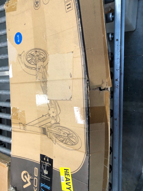 Photo 1 of RideVOLO Foldable Kick Scooter with Ultra Wide Deck, 8" PU Wheels, 3 Adjustable Heights, Suspension System, High Stability and Security with ABEC 9 Bearings, for 8 Years Old up Teens and Adults