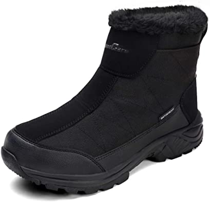 Photo 1 of SILENTCARE Men's Warm Snow Boots, Fur Lined Waterproof Winter Shoes, Anti-Slip Lightweight Ankle Boot
SIZE 9.5