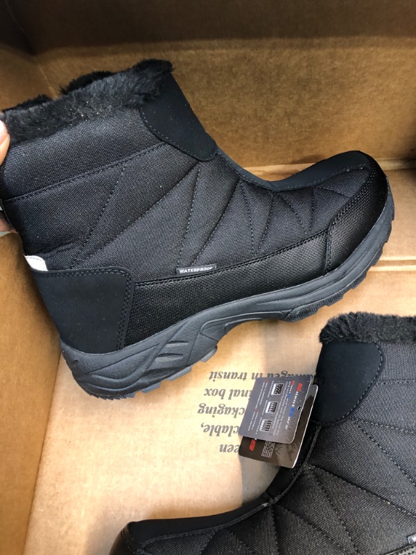 Photo 4 of SILENTCARE Men's Warm Snow Boots, Fur Lined Waterproof Winter Shoes, Anti-Slip Lightweight Ankle Boot
SIZE 9.5