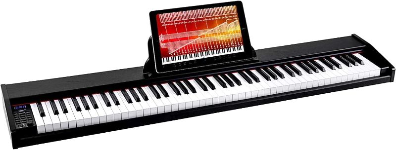 Photo 1 of Suhnerbell Digital Piano Keyboard with 88 Keys Full Size SEMI-Weighted Keys, Beginner Electric Piano/Keyboard Set, Portable Keyboard Piano with Continuation Pedal (Black)
