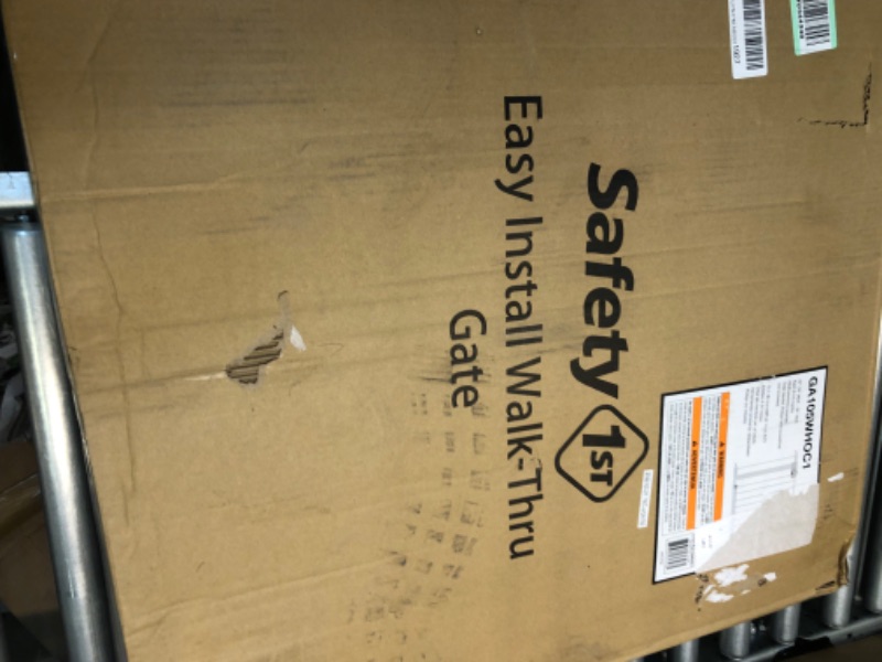 Photo 1 of Safety 1st Easy Install 28" High Walk Thru Gate, Fits Between 29" and 38" 38x28 Inch (Pack of 1) Original Size White