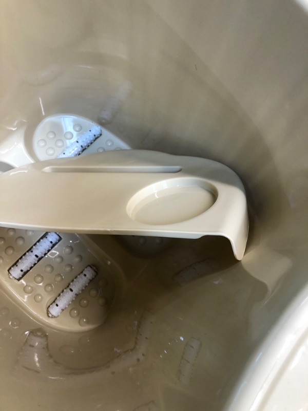 Photo 1 of Foot Spa and Massager Bucket, Plastic Foot Tub Massage Bucket Foot Soaking Bath Tub Soaking Feet Suitable for Home Spa Pedicure (XL, Khaki) XL Khaki