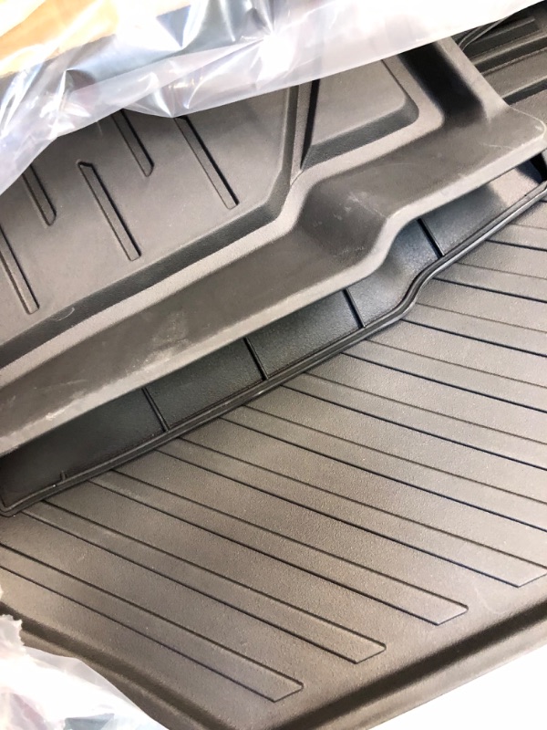 Photo 3 of SUPER LINER Floor Mats Compatible for 2021-2023 Hyundai Santa Fe (Non-Hybrid), 2 Row Front & Rear Custom Fit Floor Liner All Weather Car Accessories 2020-2023 1st & 2nd